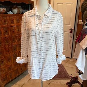 Cynthia Rowley Baby Bumblebee 100% linen Blouse.